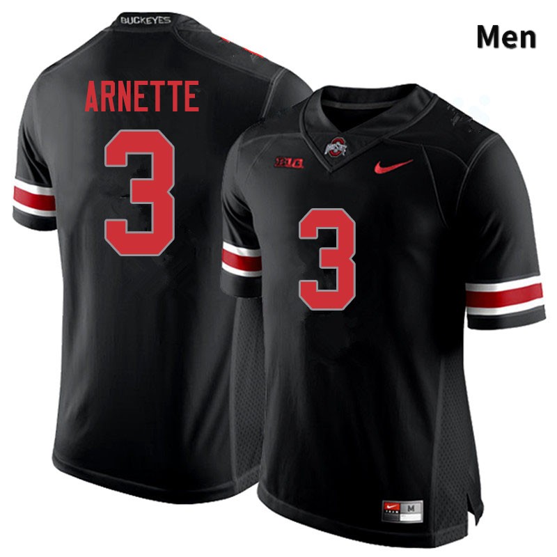 Ohio State Buckeyes Damon Arnette Men's #3 Blackout Authentic Stitched College Football Jersey